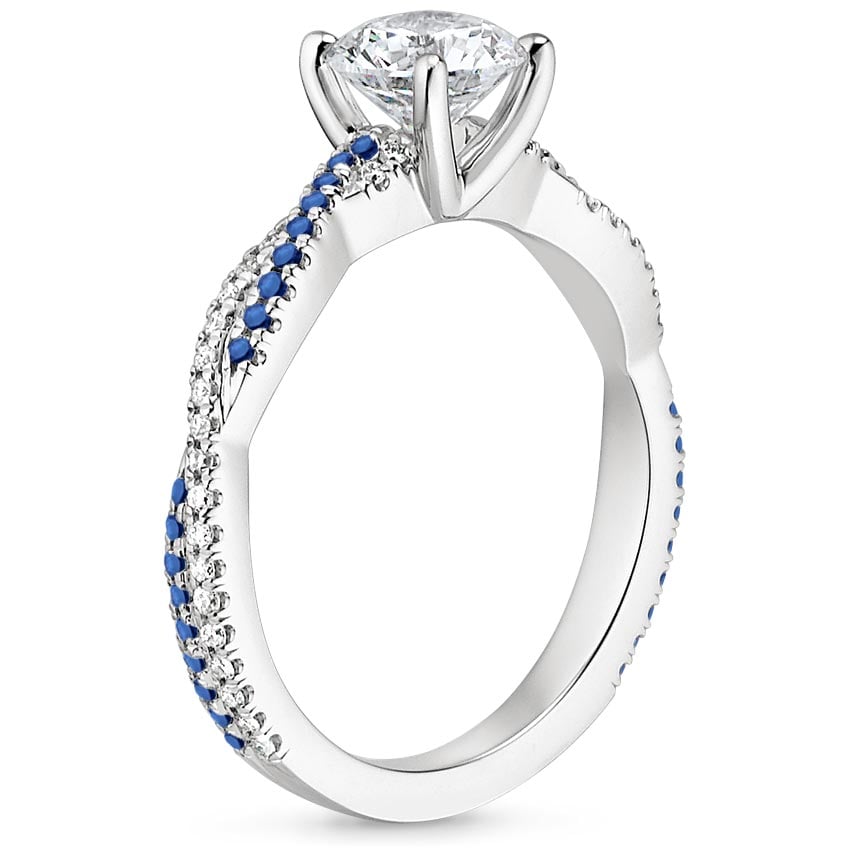 18K White Gold Petite Luxe Twisted Vine Sapphire and Diamond Ring (1/8 ct. tw.), large side view