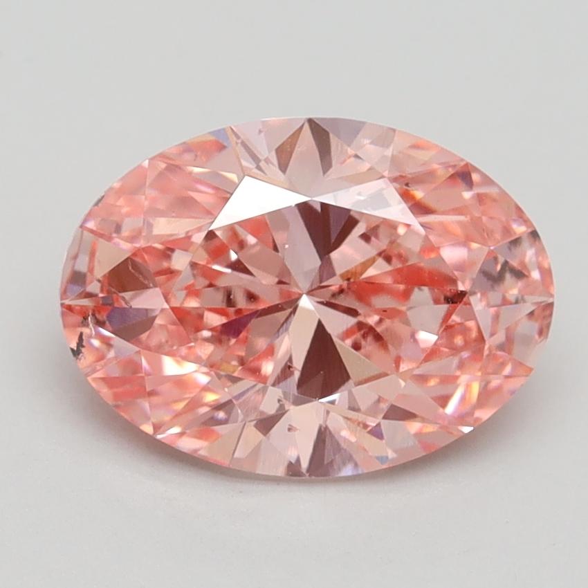 2.20 Ct. Fancy Vivid Pink Oval Lab Grown Diamond