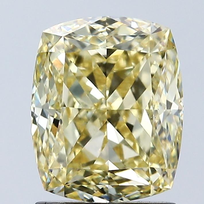 2.08 Ct. Fancy Intense Yellow Cushion Lab Grown Diamond