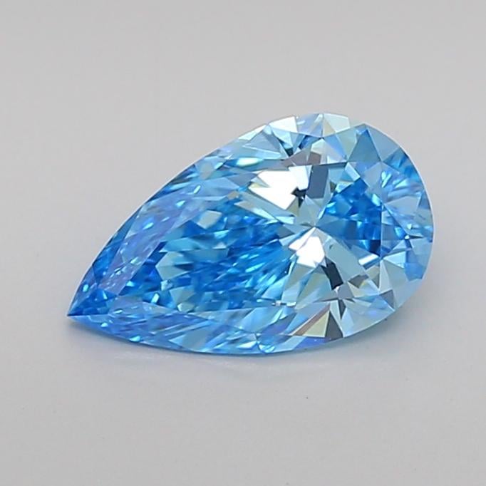 0.9 Ct. Fancy Vivid Blue Pear Lab Grown Diamond