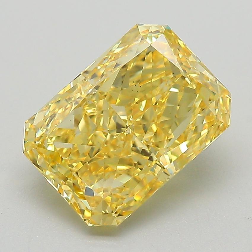 3.14 Ct. Fancy Vivid Yellow Radiant Lab Grown Diamond