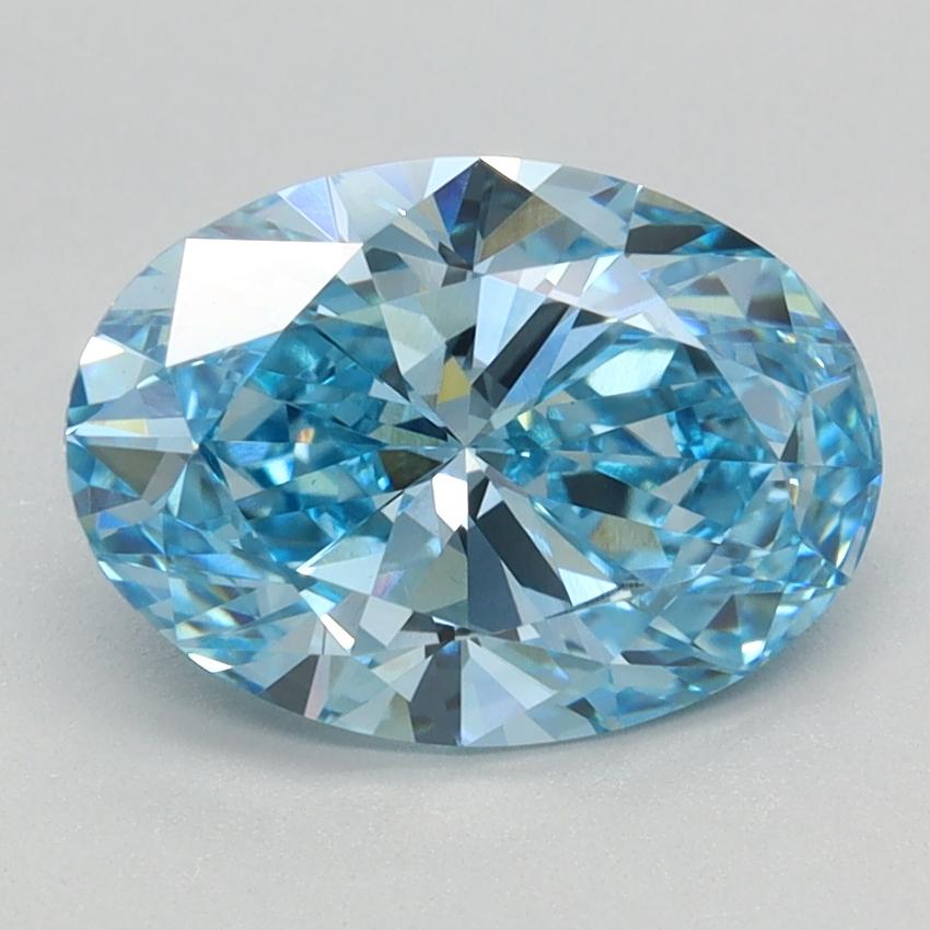 2.01 Ct. Fancy Vivid Blue Oval Lab Grown Diamond