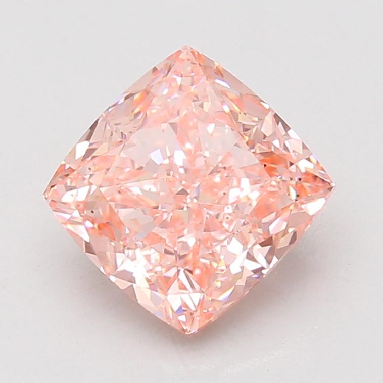 3.10 Ct. Fancy Vivid Pink Cushion Lab Grown Diamond