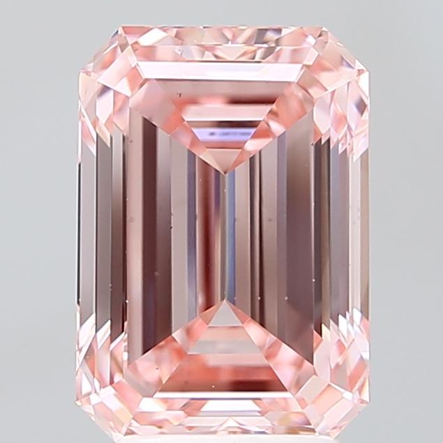 3.90 Ct. Fancy Intense Pink Emerald Lab Grown Diamond