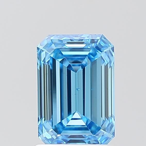 1.51 Ct. Fancy Vivid Blue Emerald Lab Grown Diamond