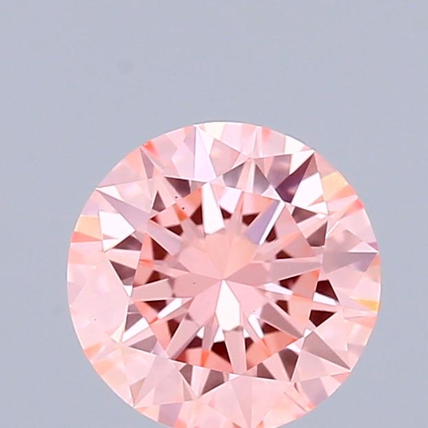0.68 Ct. Fancy Vivid Pink Round Lab Grown Diamond