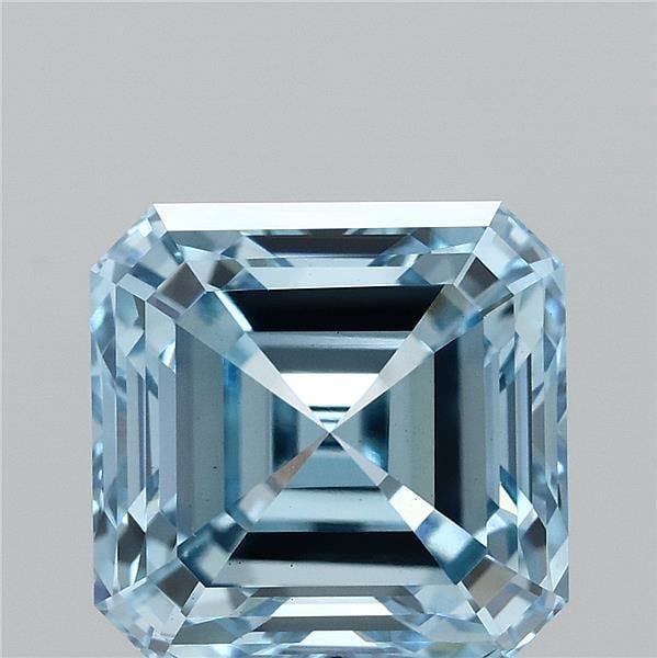 2.91 Ct. Fancy Vivid Blue Asscher Lab Grown Diamond