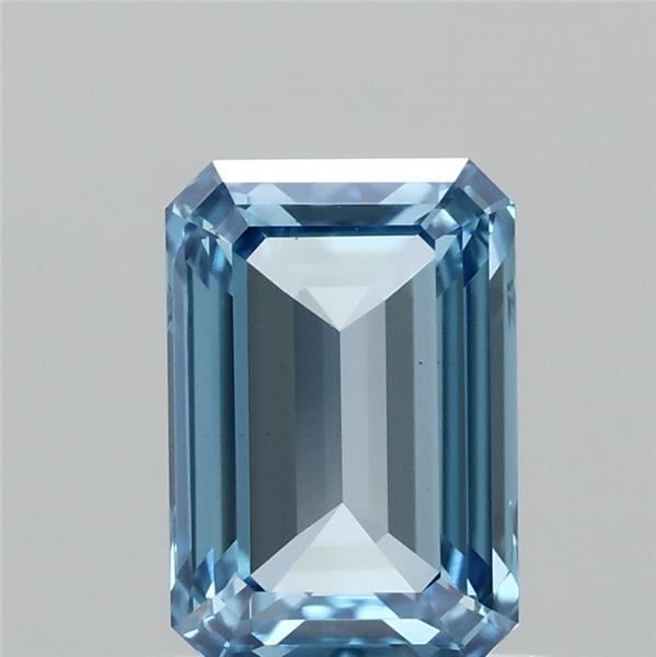 0.90 Ct. Fancy Vivid Blue Emerald Lab Grown Diamond
