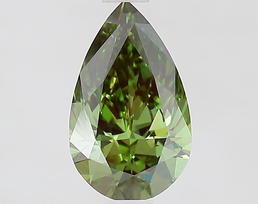 1.03 Ct. Fancy Vivid Green Pear Lab Grown Diamond
