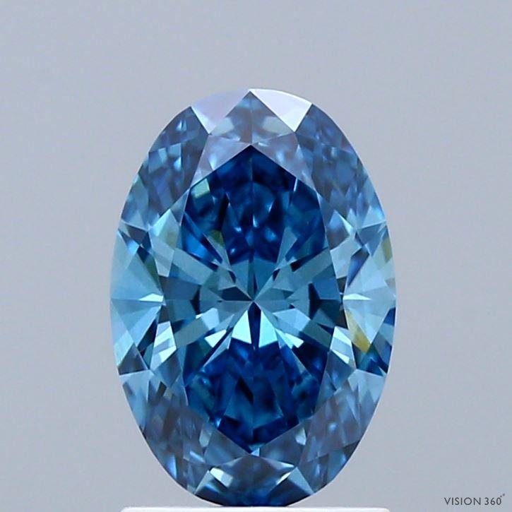 1.50 Ct. Fancy Vivid Blue Oval Lab Grown Diamond