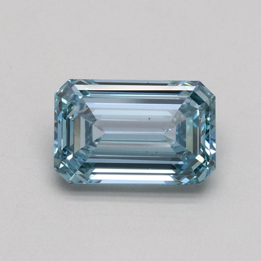 1.06 Ct. Fancy Intense Blue Emerald Lab Grown Diamond