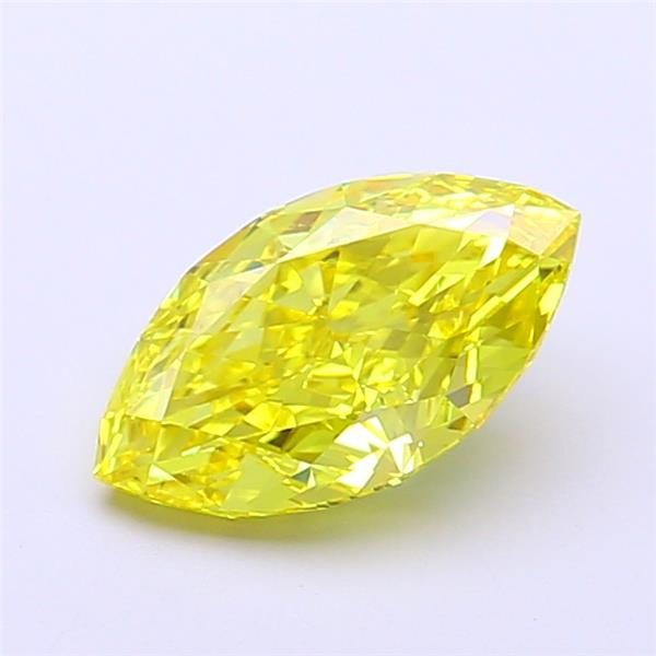 1.41 Ct. Fancy Vivid  Yellow Marquise Lab Grown Diamond
