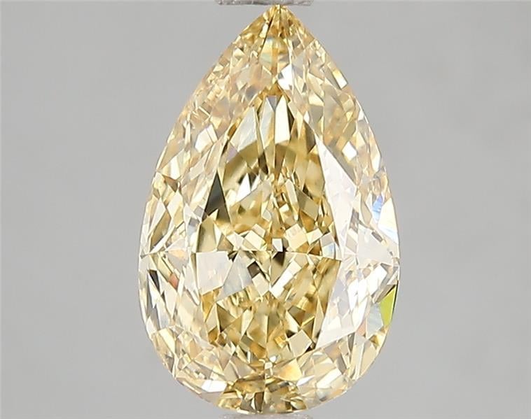 2.06 Ct. Fancy Vivid Yellow Pear Lab Grown Diamond