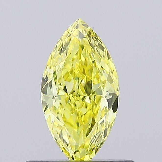 0.54 Ct. Fancy Vivid Yellow Marquise Lab Grown Diamond