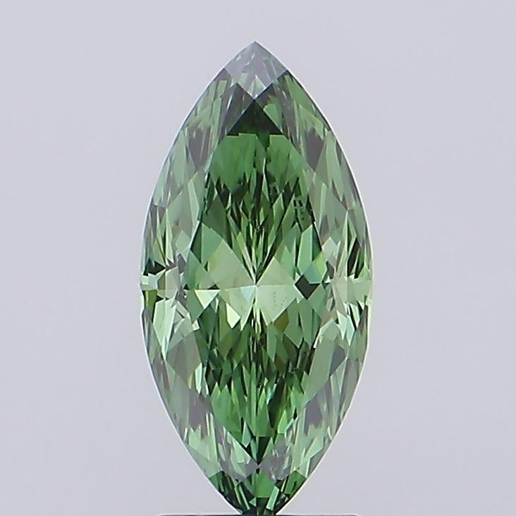 2.01 Ct. Fancy Vivid Green Marquise Lab Grown Diamond