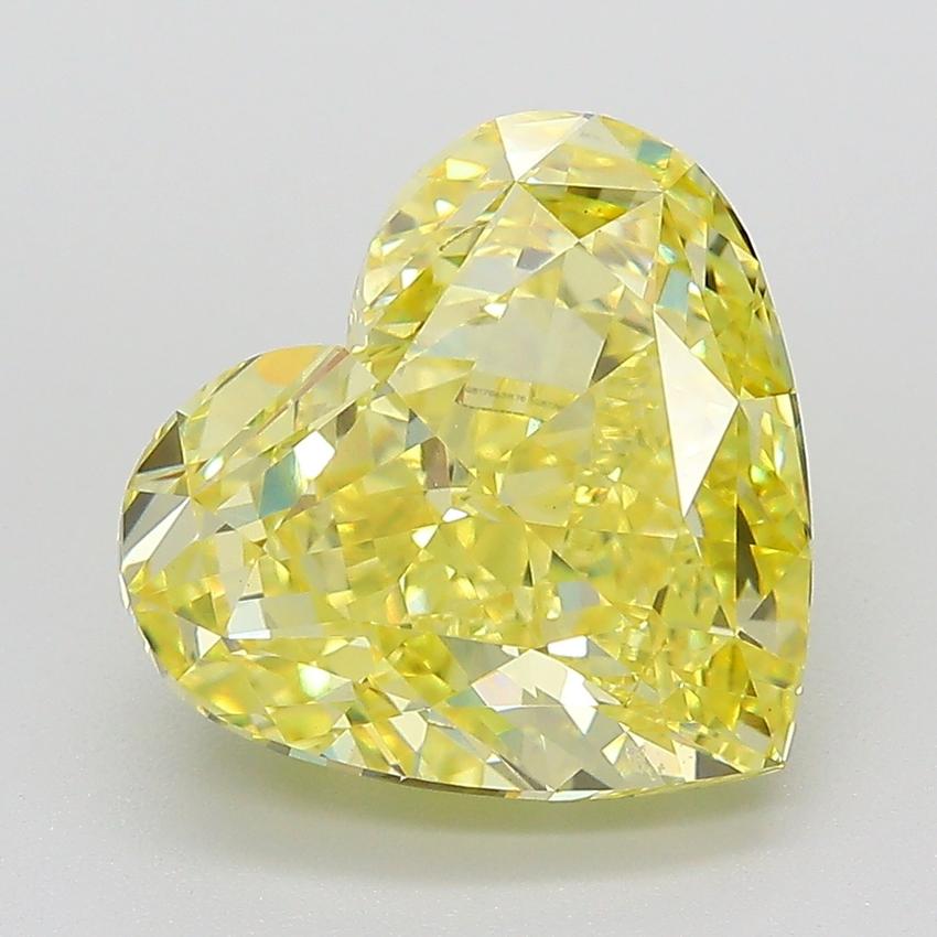 5.04 Ct. Fancy Intense  Yellow Heart Lab Grown Diamond