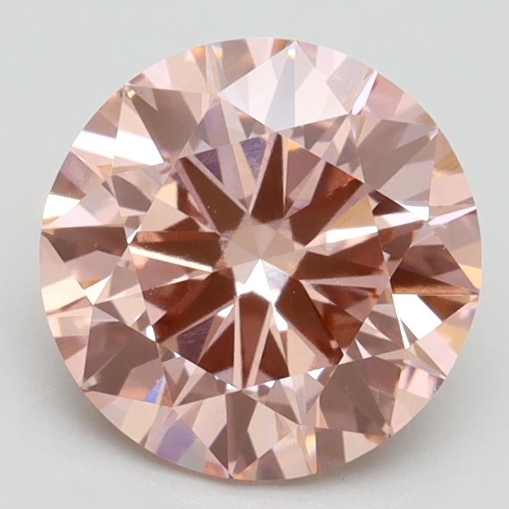 2.11 Ct. Fancy Intense Pink Round Lab Grown Diamond