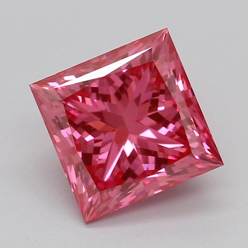 1.08 Ct. Fancy Vivid Pink Princess Lab Grown Diamond