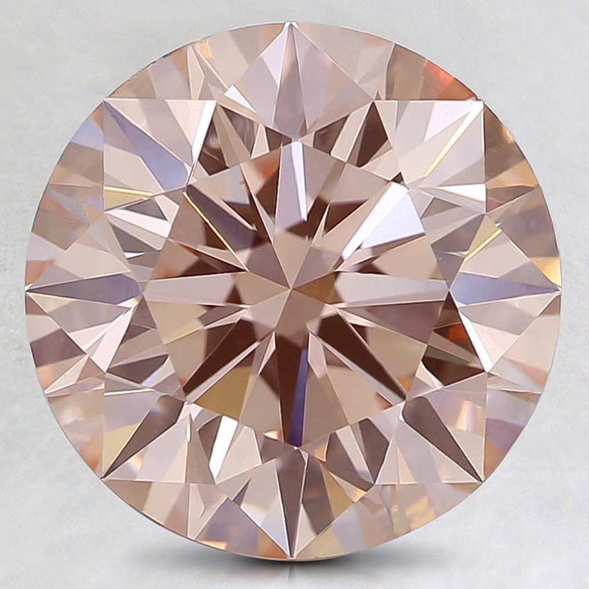 3.01 Ct. Fancy Orangy Pink Round Lab Grown Diamond