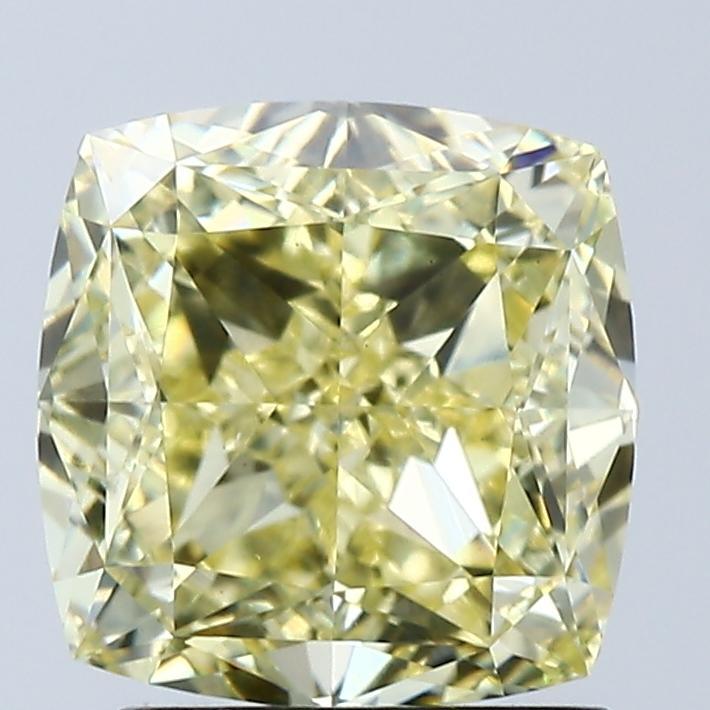 2.29 Ct. Fancy Intense Yellow Cushion Lab Grown Diamond