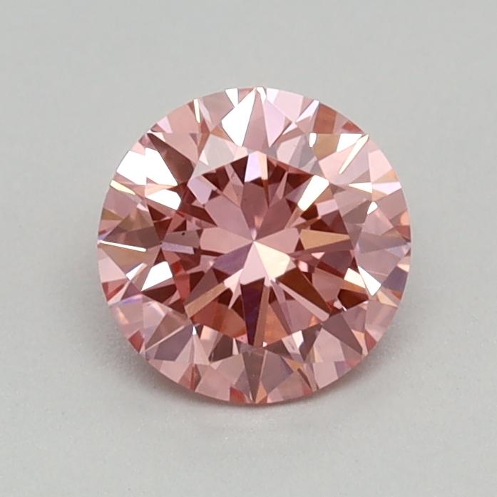 0.39 Ct. Fancy Vivid Pink Round Lab Grown Diamond