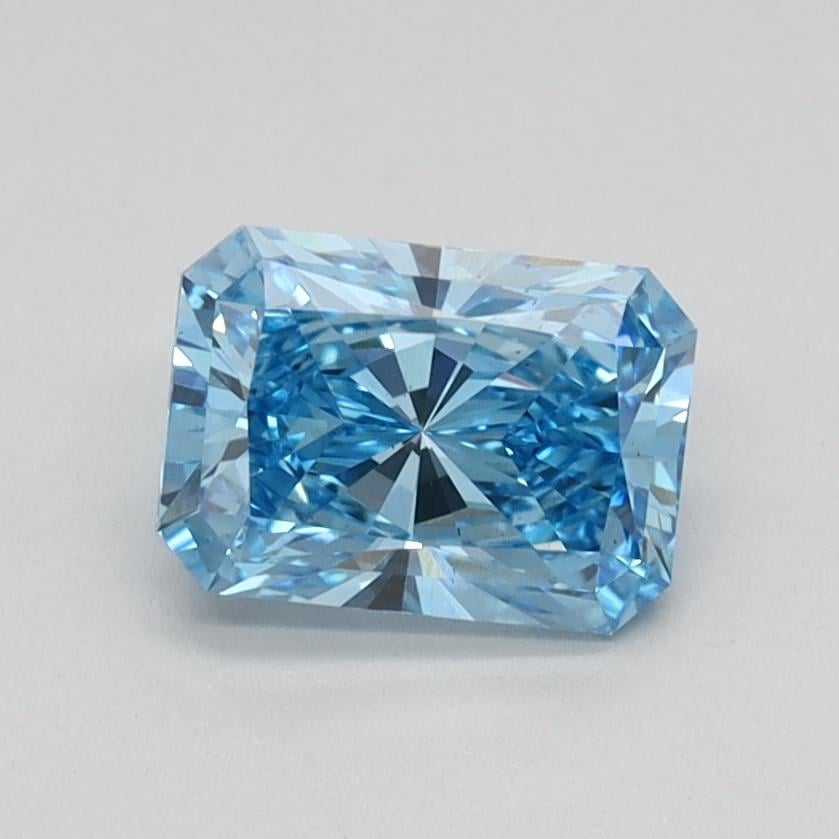 0.77 Ct. Fancy Vivid Blue Radiant Lab Grown Diamond