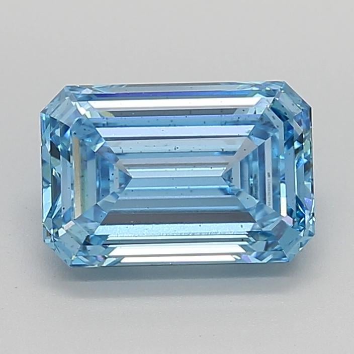 3.01 Ct. Fancy Vivid  Blue Emerald Lab Grown Diamond