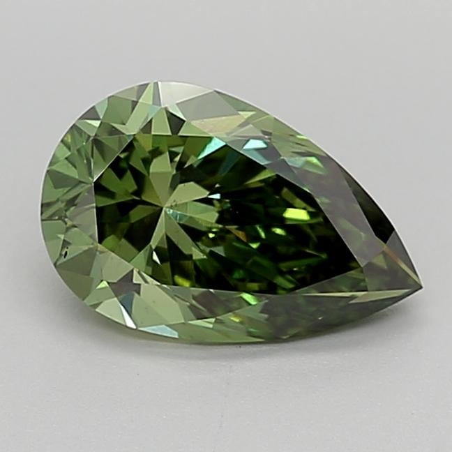1.94 Ct. Fancy Vivid  Green Pear Lab Grown Diamond