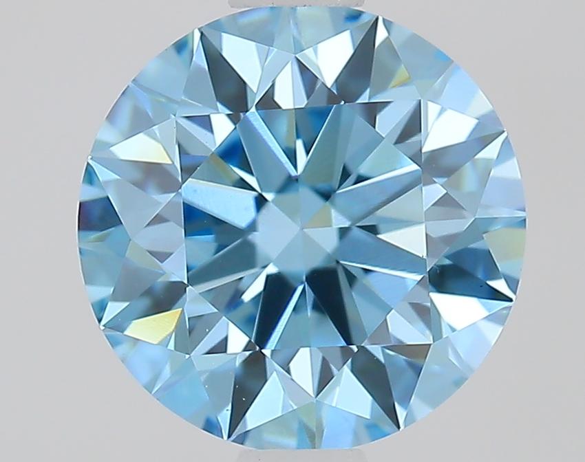 1.41 Ct. Fancy Vivid Blue Round Lab Grown Diamond
