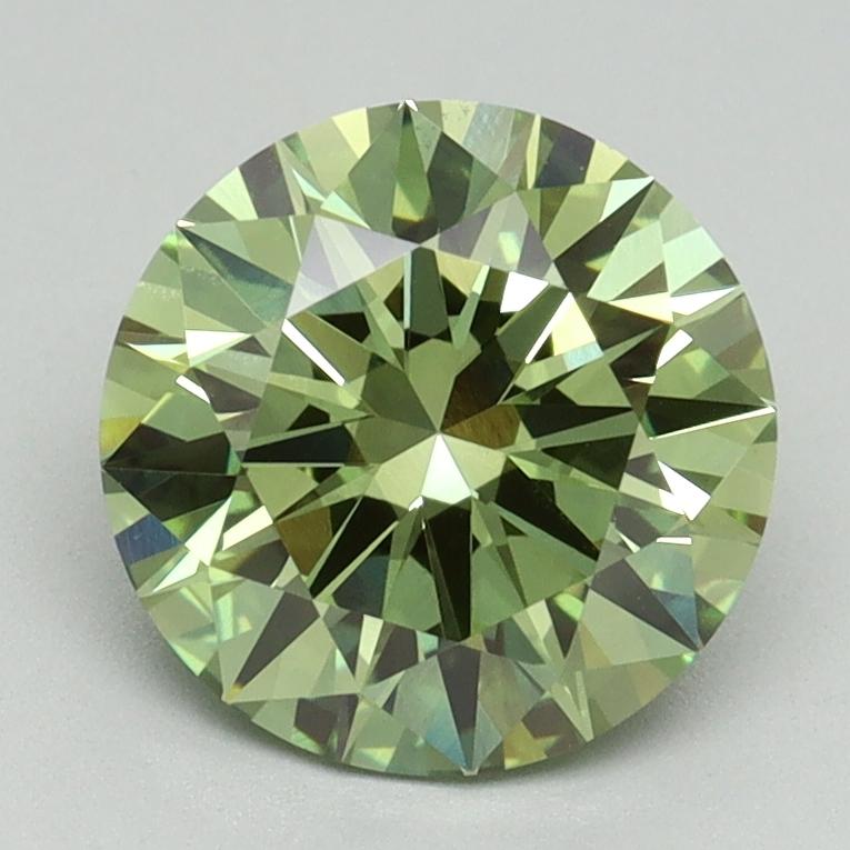 2.00 Ct. Fancy Vivid Green Round Lab Grown Diamond