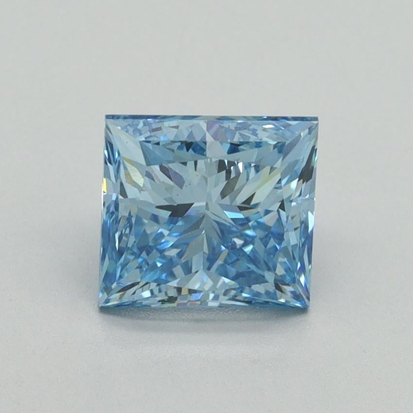 1.59 Ct. Fancy Vivid Blue Princess Lab Grown Diamond