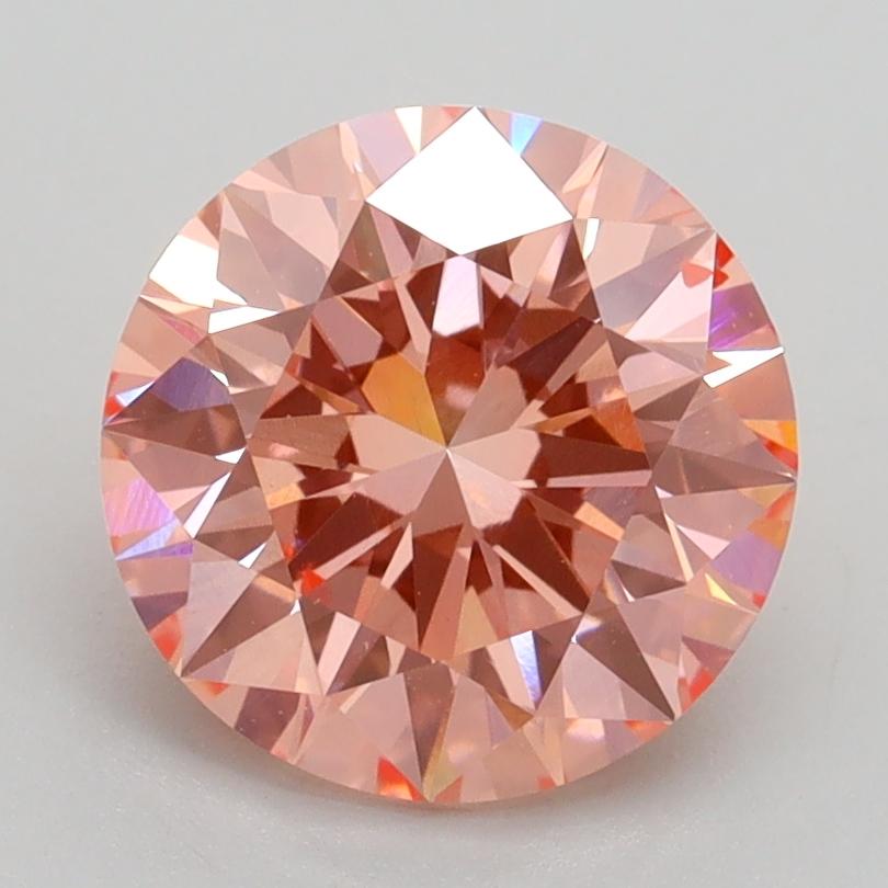 2.31 Ct. Fancy Vivid Pink Round Lab Grown Diamond