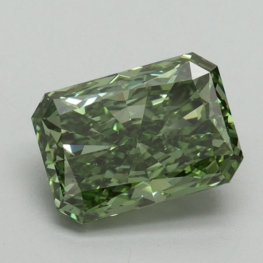 2.02 Ct. Fancy Vivid Green Radiant Lab Grown Diamond
