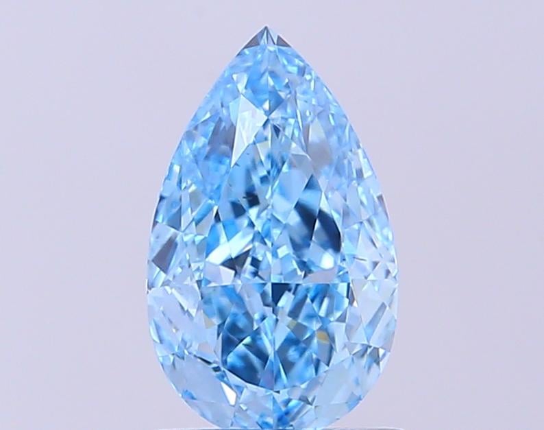 1.02 Ct. Fancy Vivid Blue Pear Lab Grown Diamond