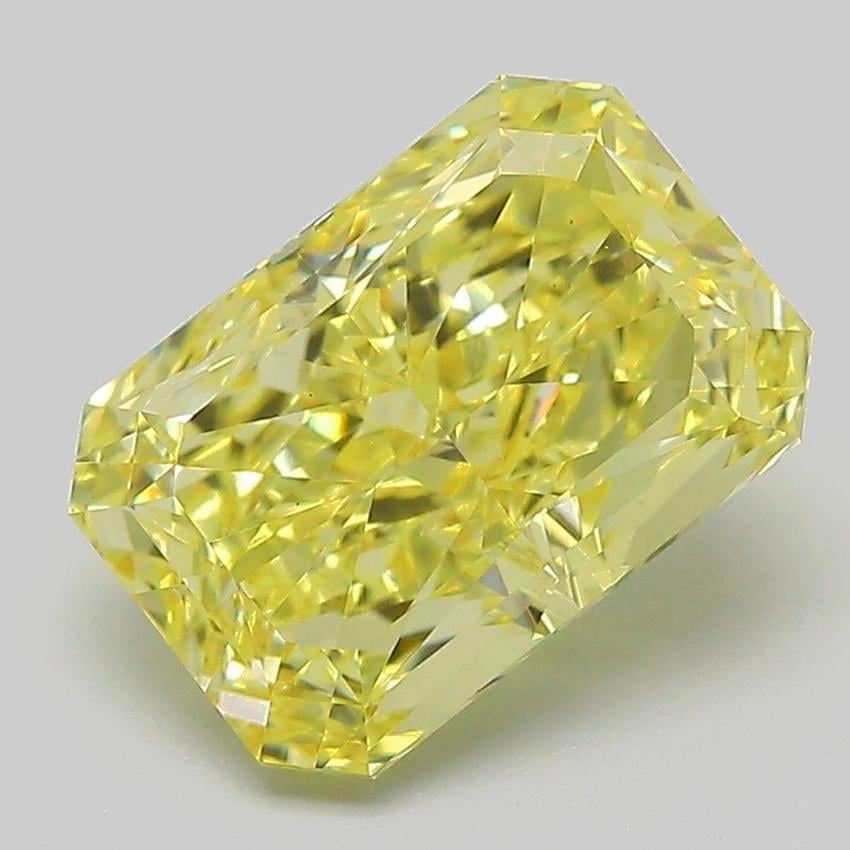 3.22 Ct. Fancy Vivid Yellow Radiant Lab Grown Diamond