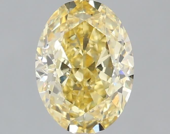 1.12 Ct. Fancy Intense  Yellow Oval Lab Grown Diamond