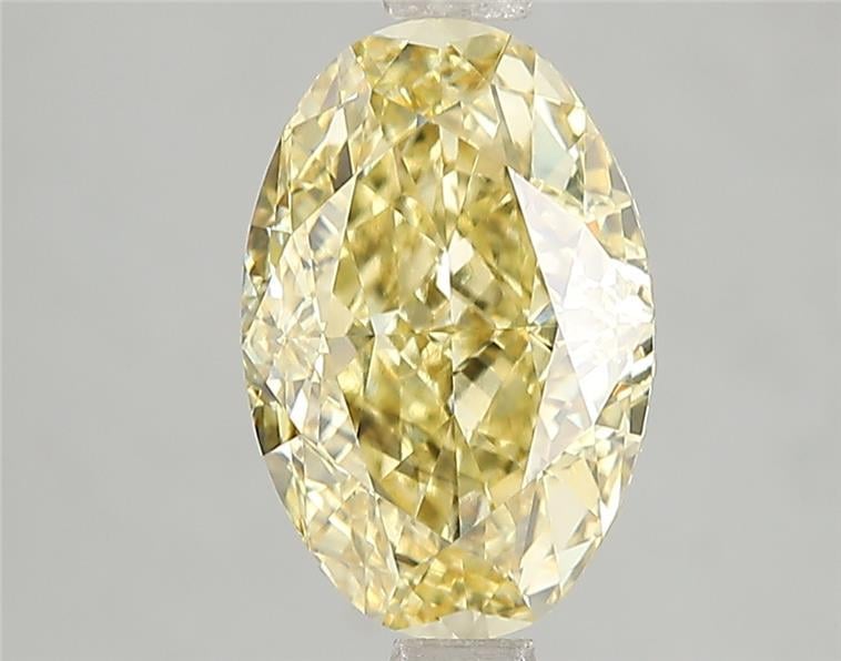 3.02 Ct. Fancy Vivid Yellow Oval Lab Grown Diamond