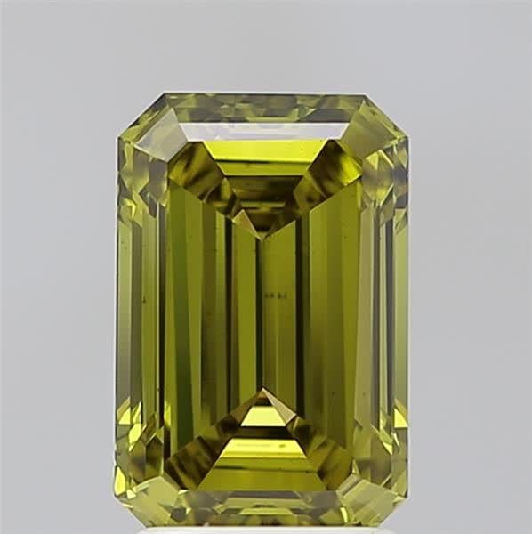 2.55 Ct. Fancy Vivid Green Emerald Lab Grown Diamond