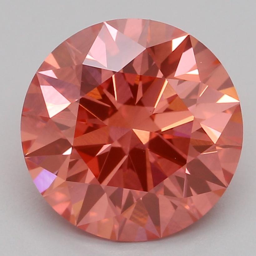 2.02 Ct. Fancy Vivid Pink Round Lab Grown Diamond