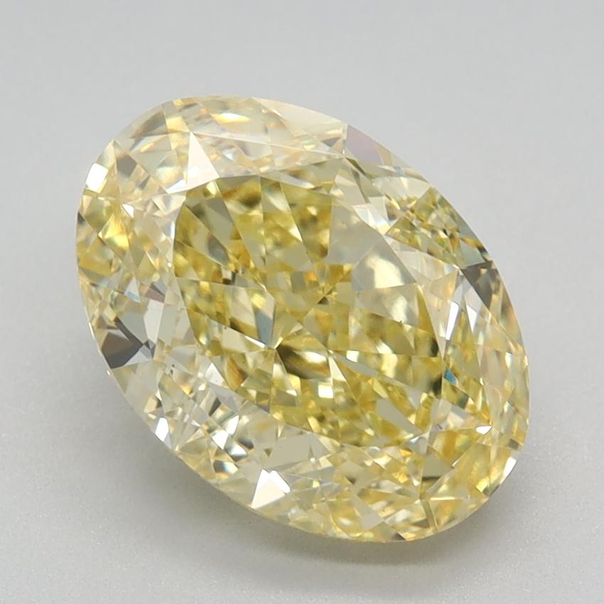2.39 Ct. Fancy Intense Yellow Oval Lab Grown Diamond