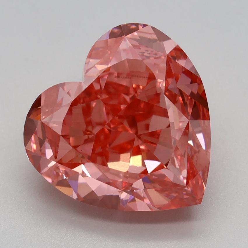 3.02 Ct. Fancy Vivid  Pink Heart Lab Grown Diamond
