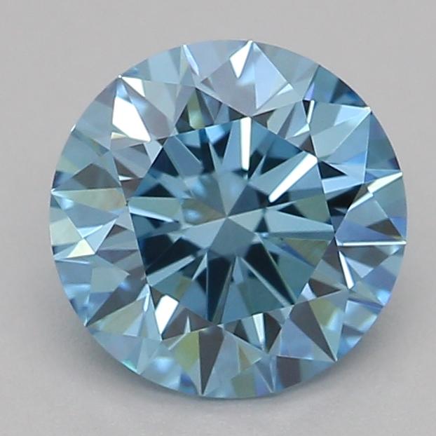 0.76 Ct. Fancy Vivid Blue Round Lab Grown Diamond