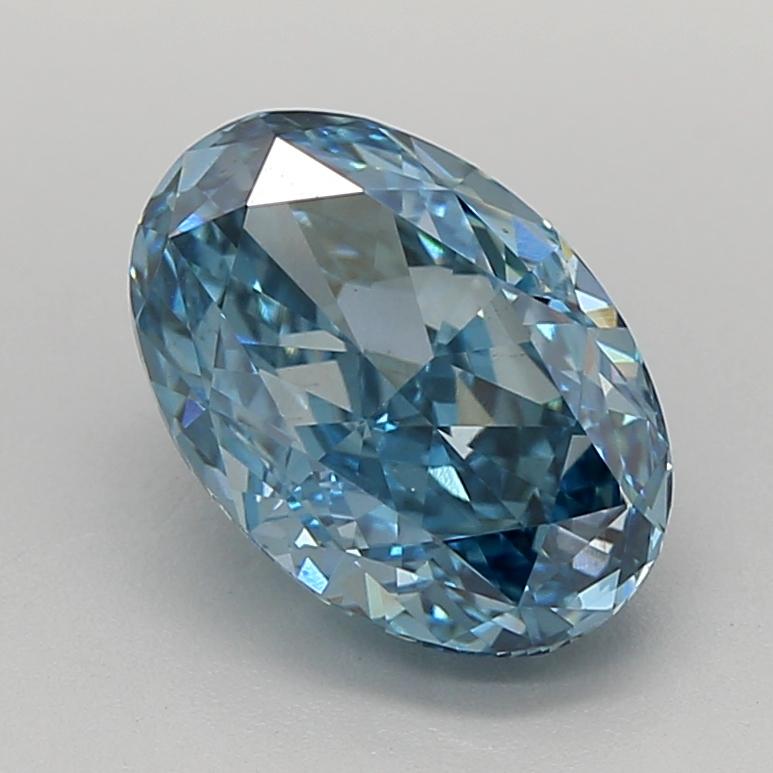 1.99 Ct. Fancy Vivid  Blue Oval Lab Grown Diamond