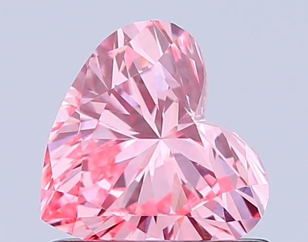 0.73 Ct. Fancy Vivid Pink Heart Lab Grown Diamond