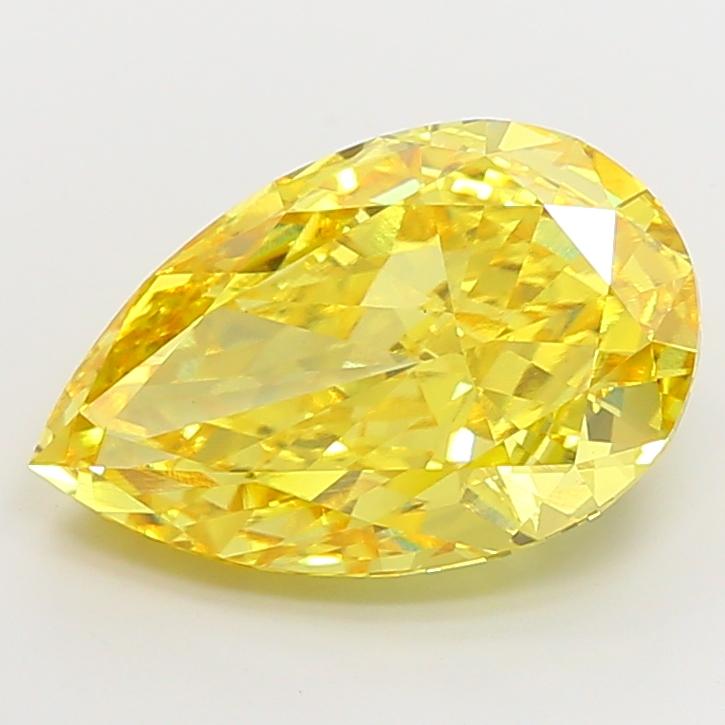10.06 Ct. Fancy Vivid Yellow Pear Lab Grown Diamond