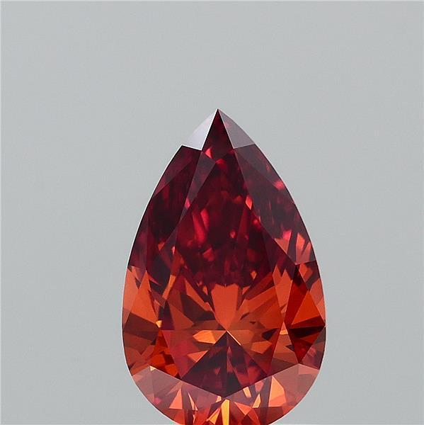 1.01 Ct. Fancy Vivid Orange Pear Lab Grown Diamond