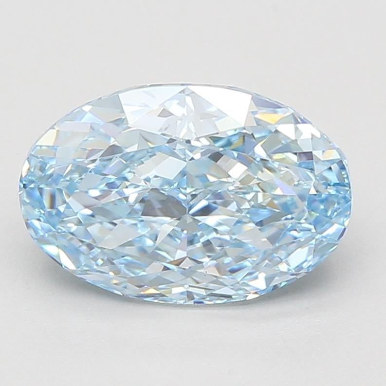 3.70 Ct. Fancy Vivid Blue Oval Lab Grown Diamond