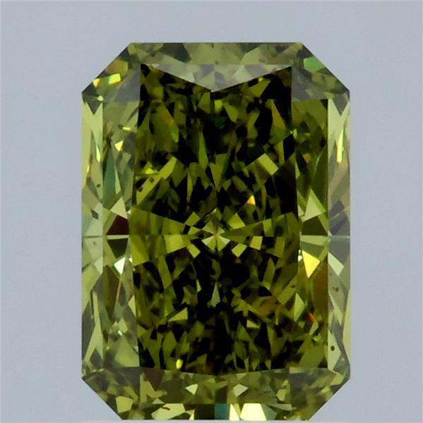 1.49 Ct. Fancy Vivid Green Radiant Lab Grown Diamond