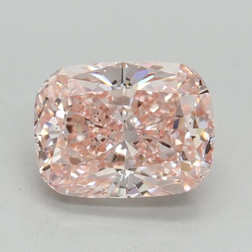 2.00 Ct. Fancy Vivid Pink Cushion Lab Grown Diamond
