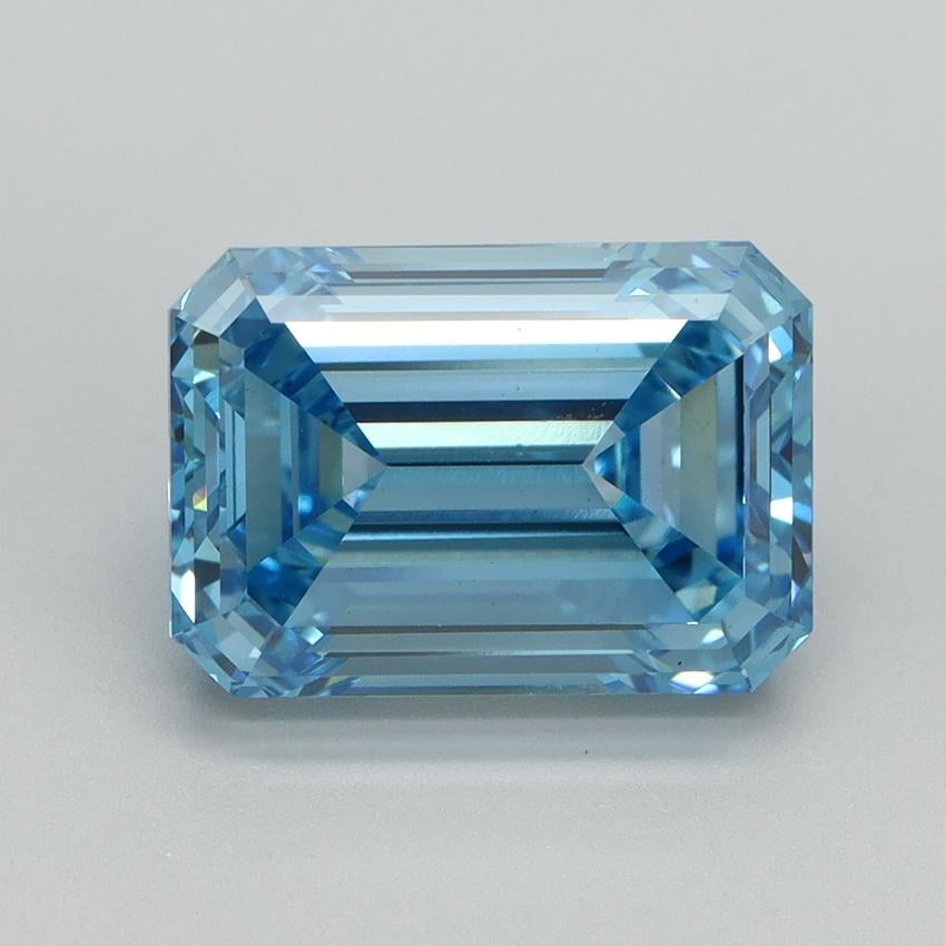 4.18 Ct. Fancy Vivid Blue Emerald Lab Grown Diamond
